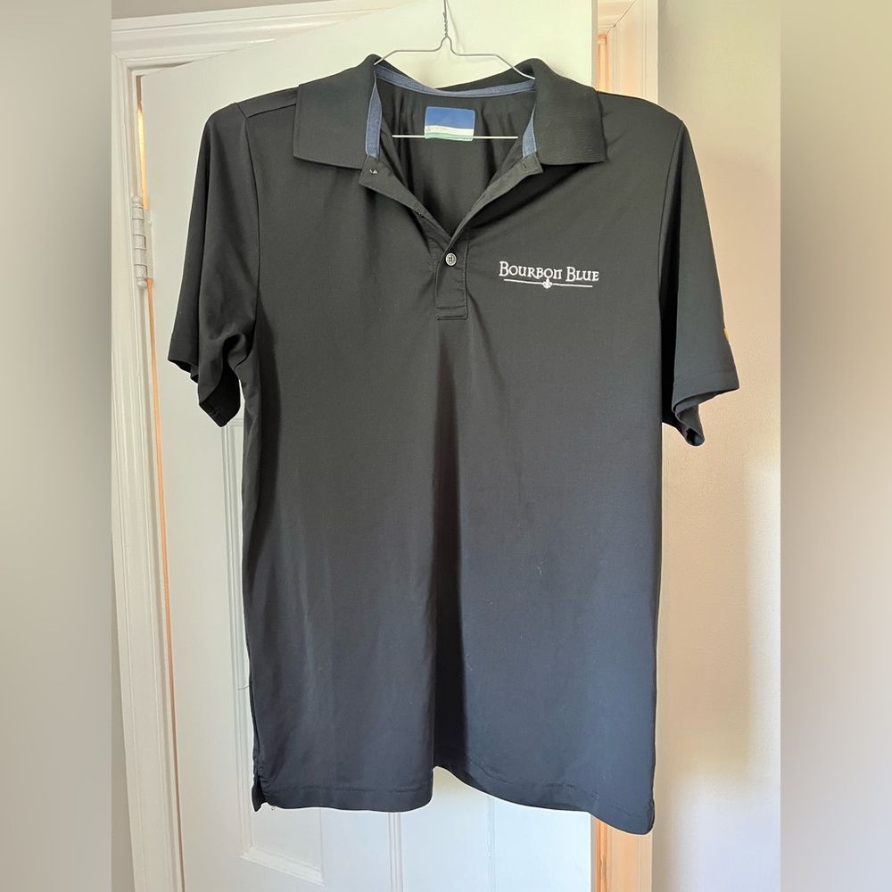 Men’s size medium bourbon blue golf polo